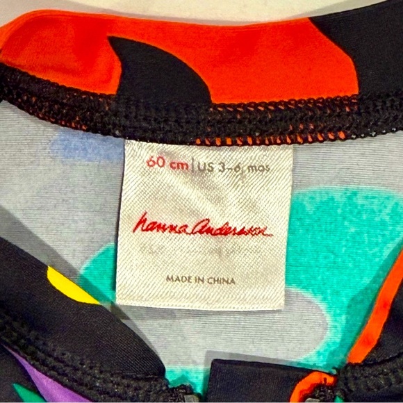 Hanna Andersson Baby Rash Guard Suit Girls 3-6M Boys Swim Tropical Rainforest - Picture 2 of 5